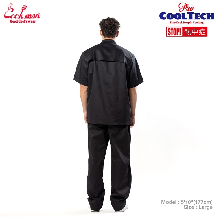 �����ե����� Chef Coat Short Sleeve Vented Black