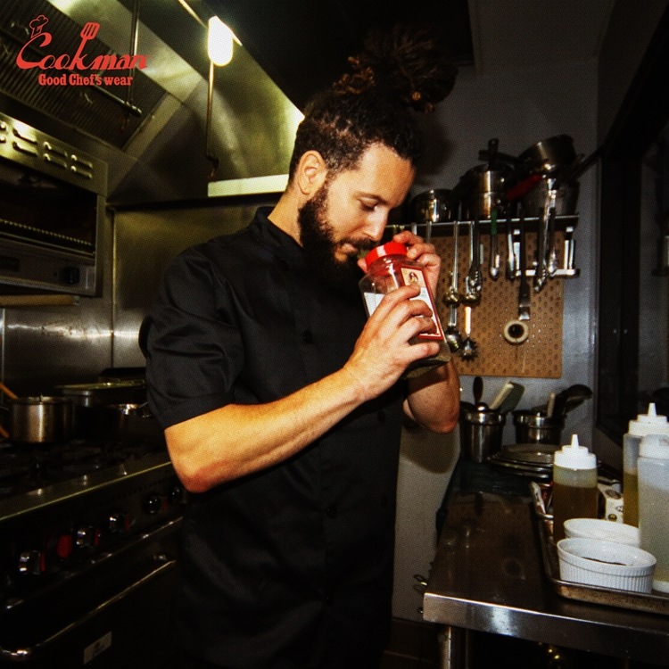 �����ե����� Chef Coat Short Sleeve Vented Black