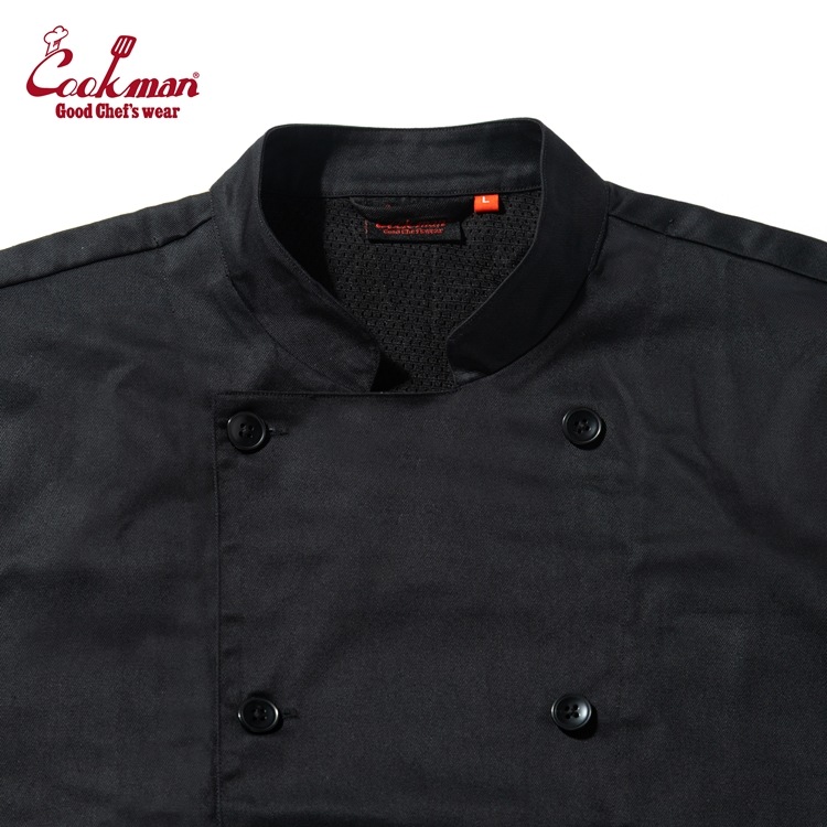 �����ե����� Chef Coat Short Sleeve Vented Black