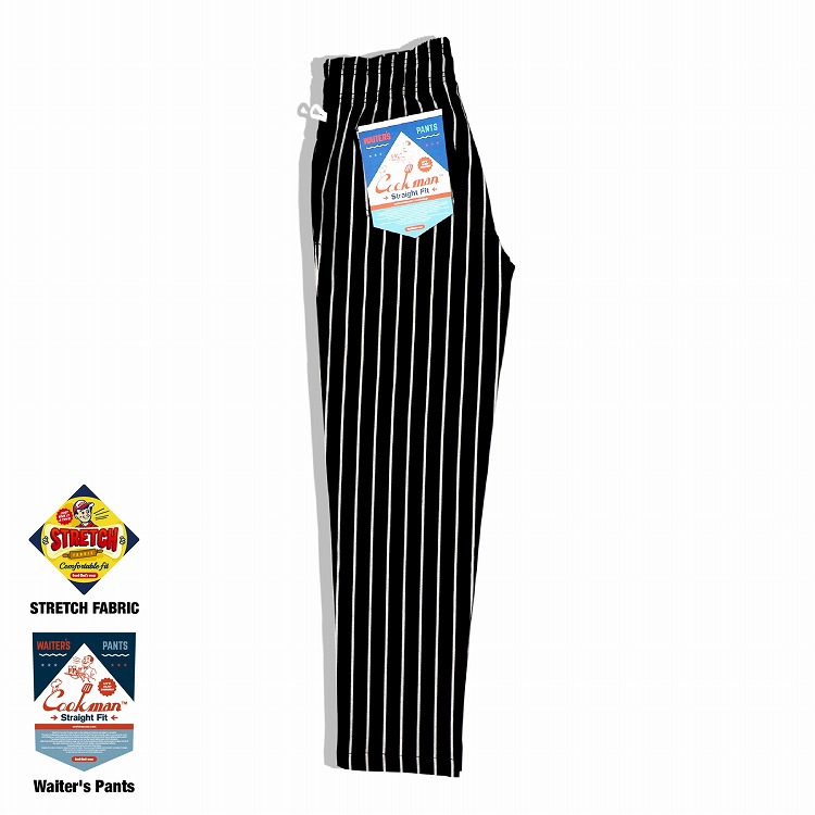 ѥ Waiter's Pants Stripe Black