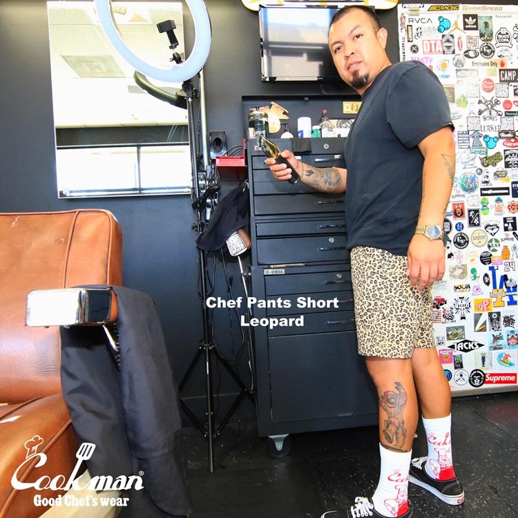 �����եѥ�� Chef Pants Short Leopard