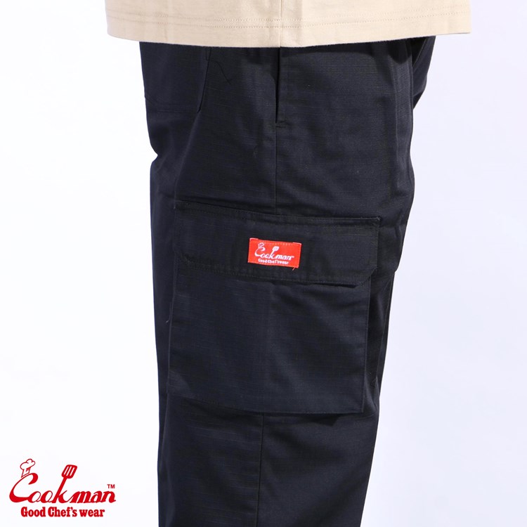 եѥ Chef Pants Cargo Ripstop Black