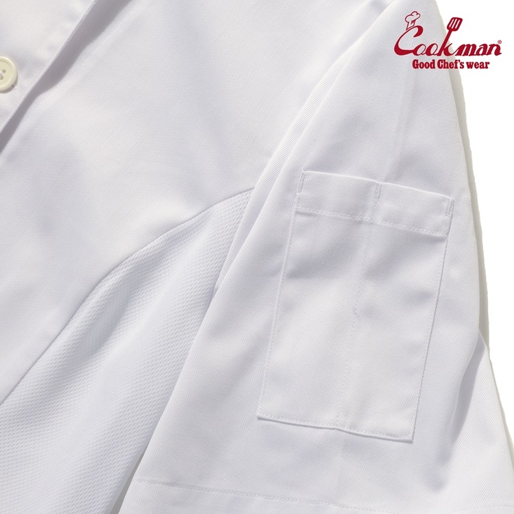 �����ե����� Chef Coat Short Sleeve Side Mesh White (Women��s)