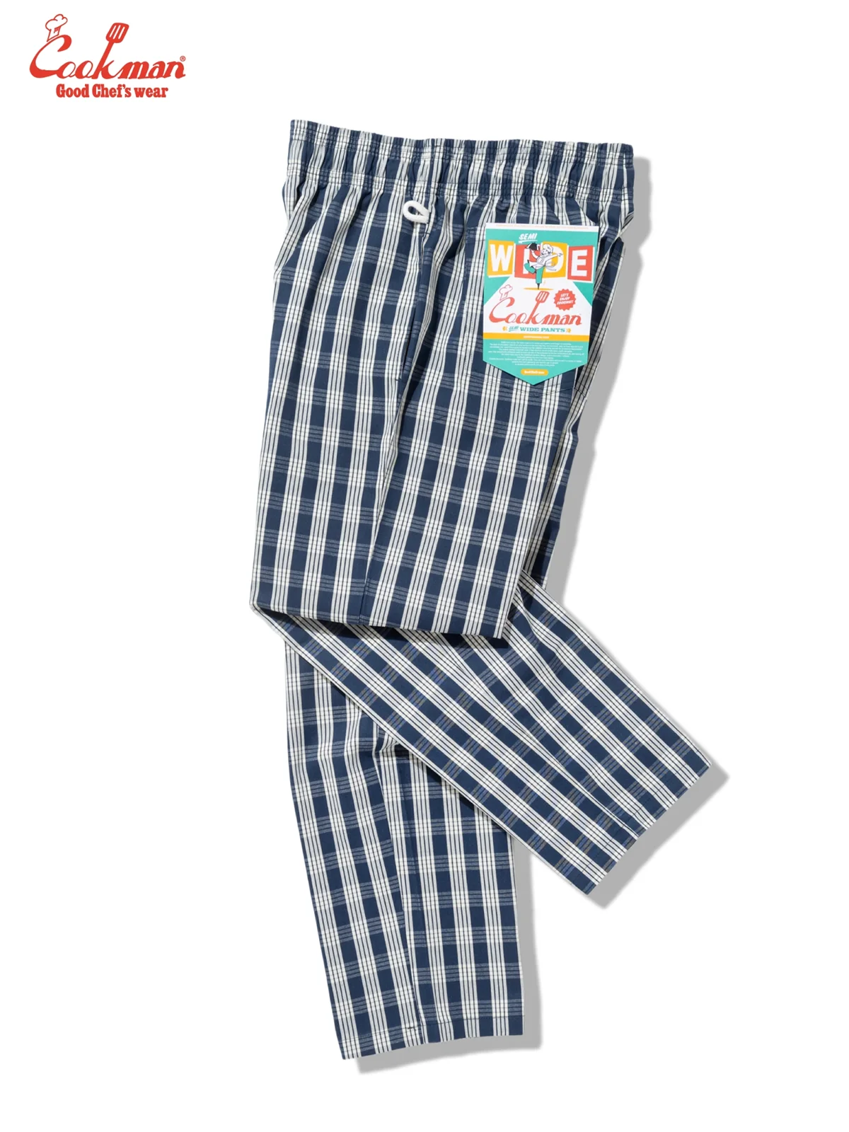 �����եѥ�� Chef Pants Semiwide PALAKA Check Navy