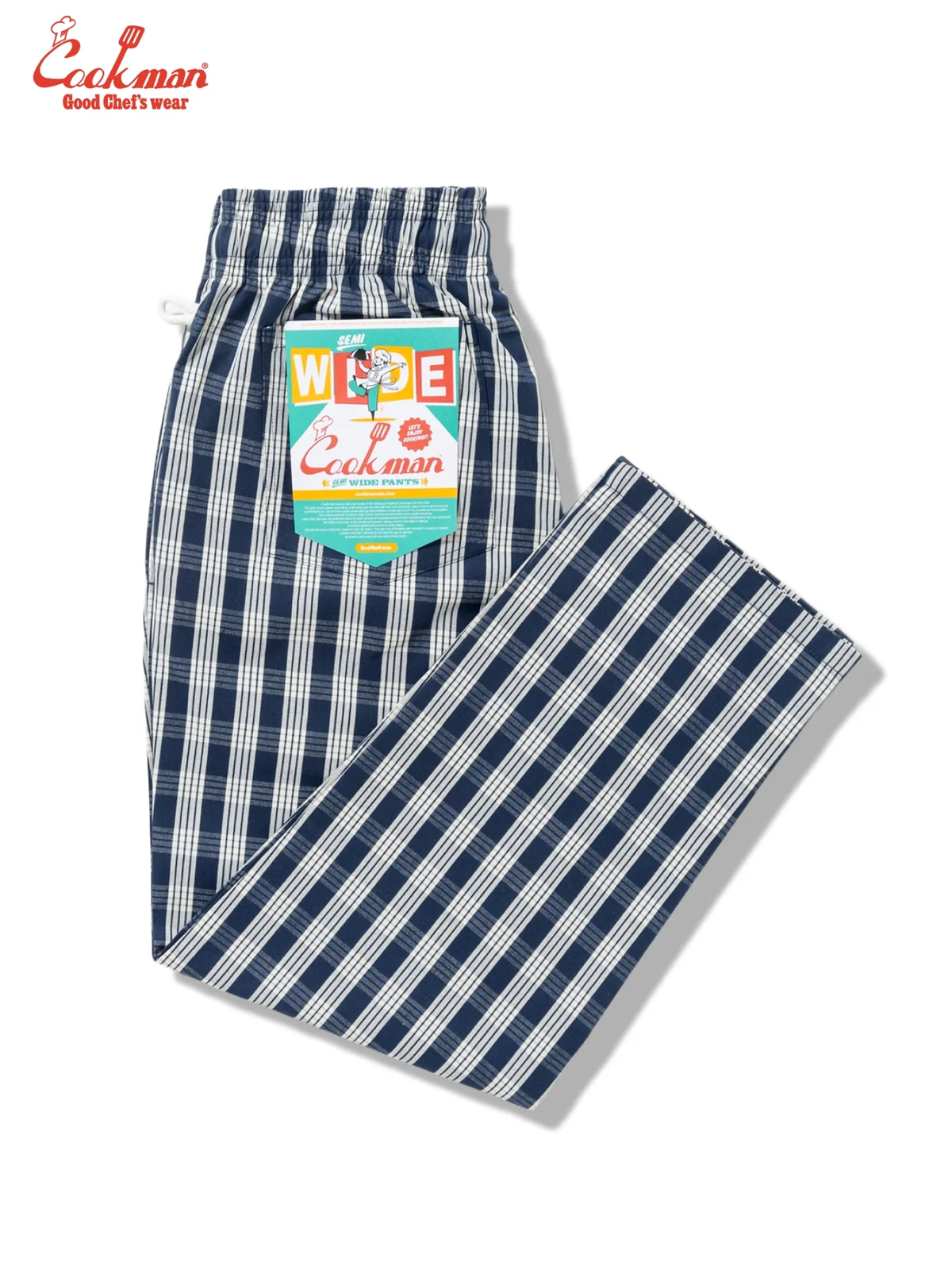 �����եѥ�� Chef Pants Semiwide PALAKA Check Navy