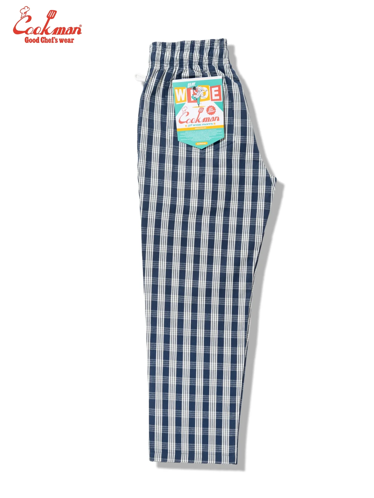 �����եѥ�� Chef Pants Semiwide PALAKA Check Navy
