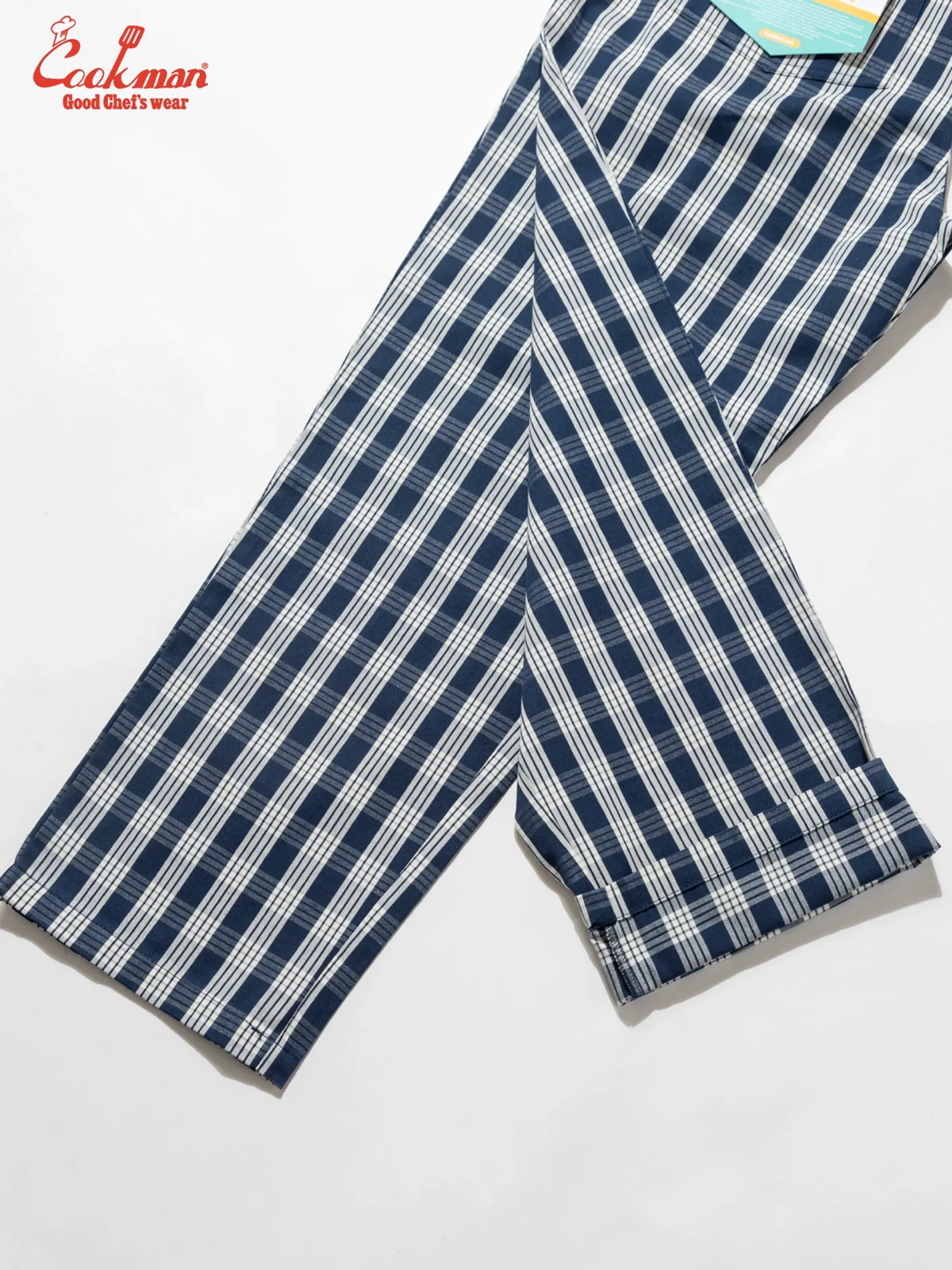 �����եѥ�� Chef Pants Semiwide PALAKA Check Navy