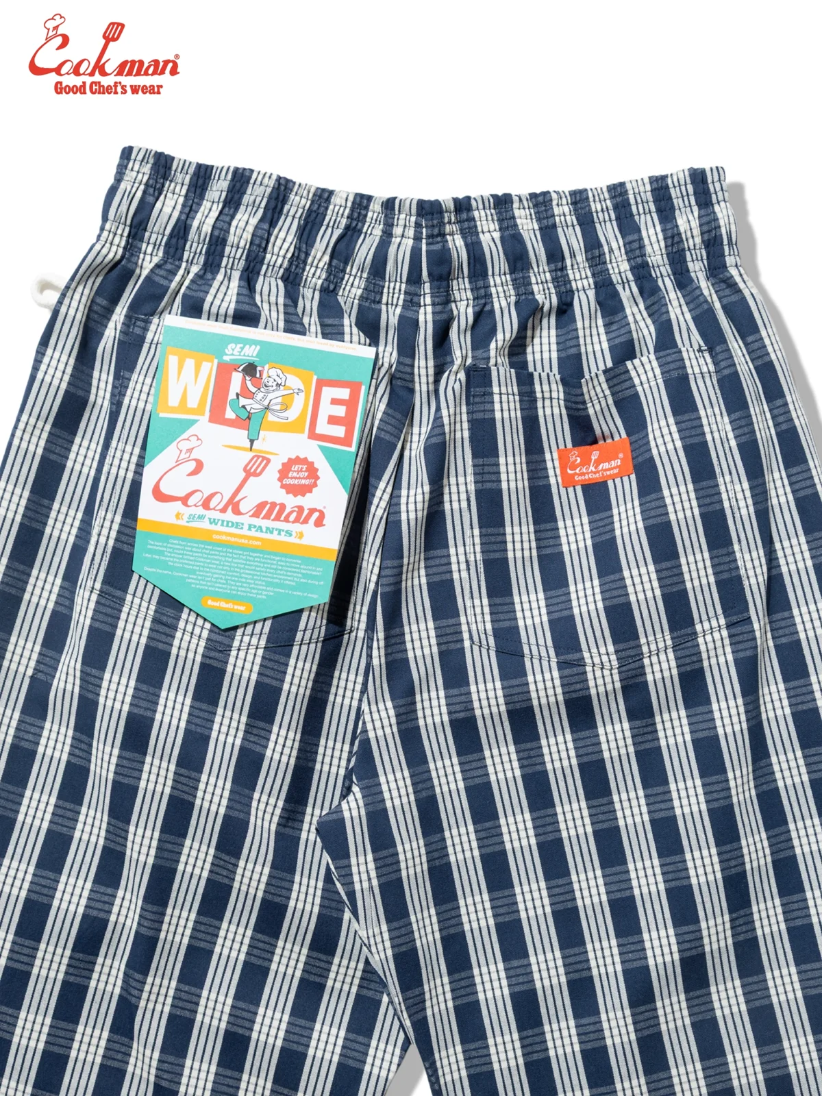 �����եѥ�� Chef Pants Semiwide PALAKA Check Navy