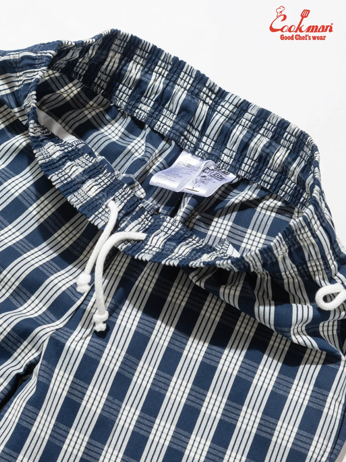 �����եѥ�� Chef Pants Semiwide PALAKA Check Navy
