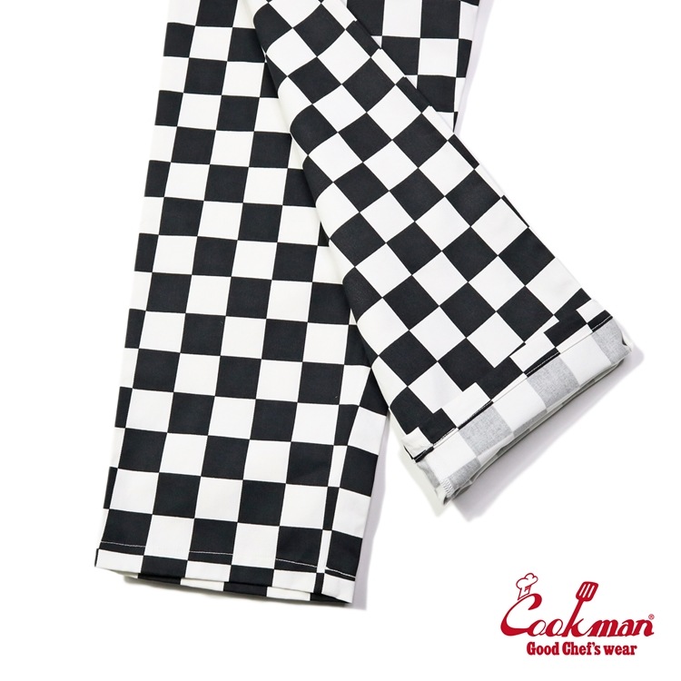 եѥ Chef Pants Semiwide FATBURGER Checker Black 