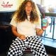 եѥ Chef Pants Semiwide FATBURGER Checker Black 