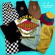 եѥ Chef Pants Semiwide FATBURGER Checker Black 