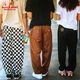 եѥ Chef Pants Semiwide FATBURGER Checker Black 