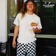 եѥ Chef Pants Semiwide FATBURGER Checker Black 