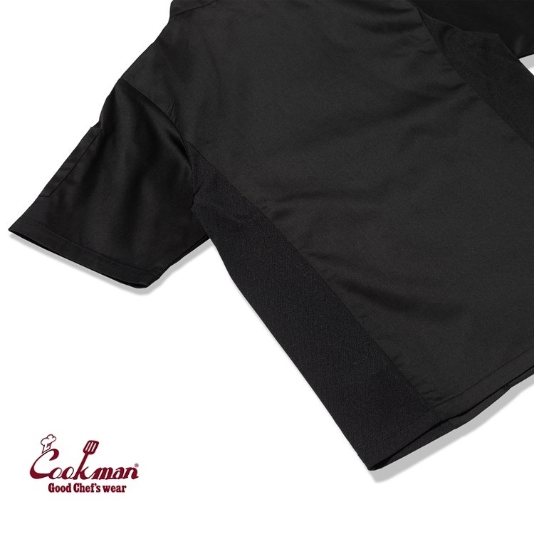 �����ե����� Chef Coat Short Sleeve Side Mesh Black (Women's)