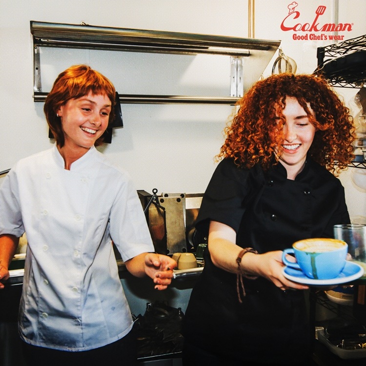 �����ե����� Chef Coat Short Sleeve Side Mesh Black (Women's)