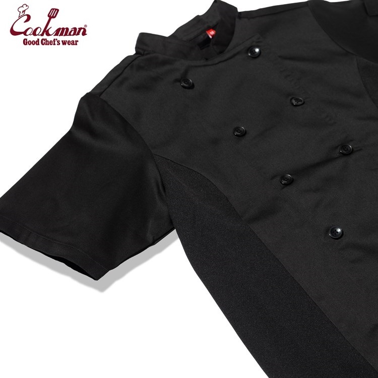 �����ե����� Chef Coat Short Sleeve Side Mesh Black (Women's)