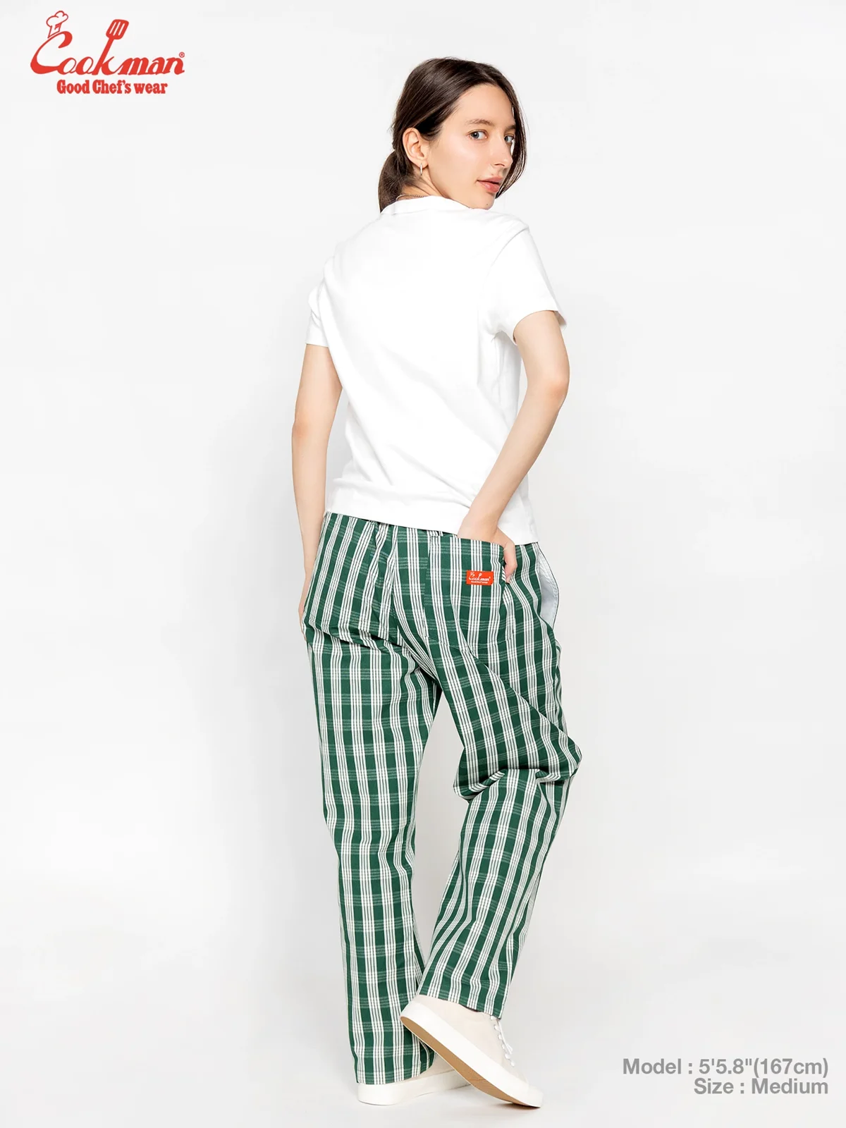�����եѥ�� Chef Pants Semiwide PALAKA Check Green