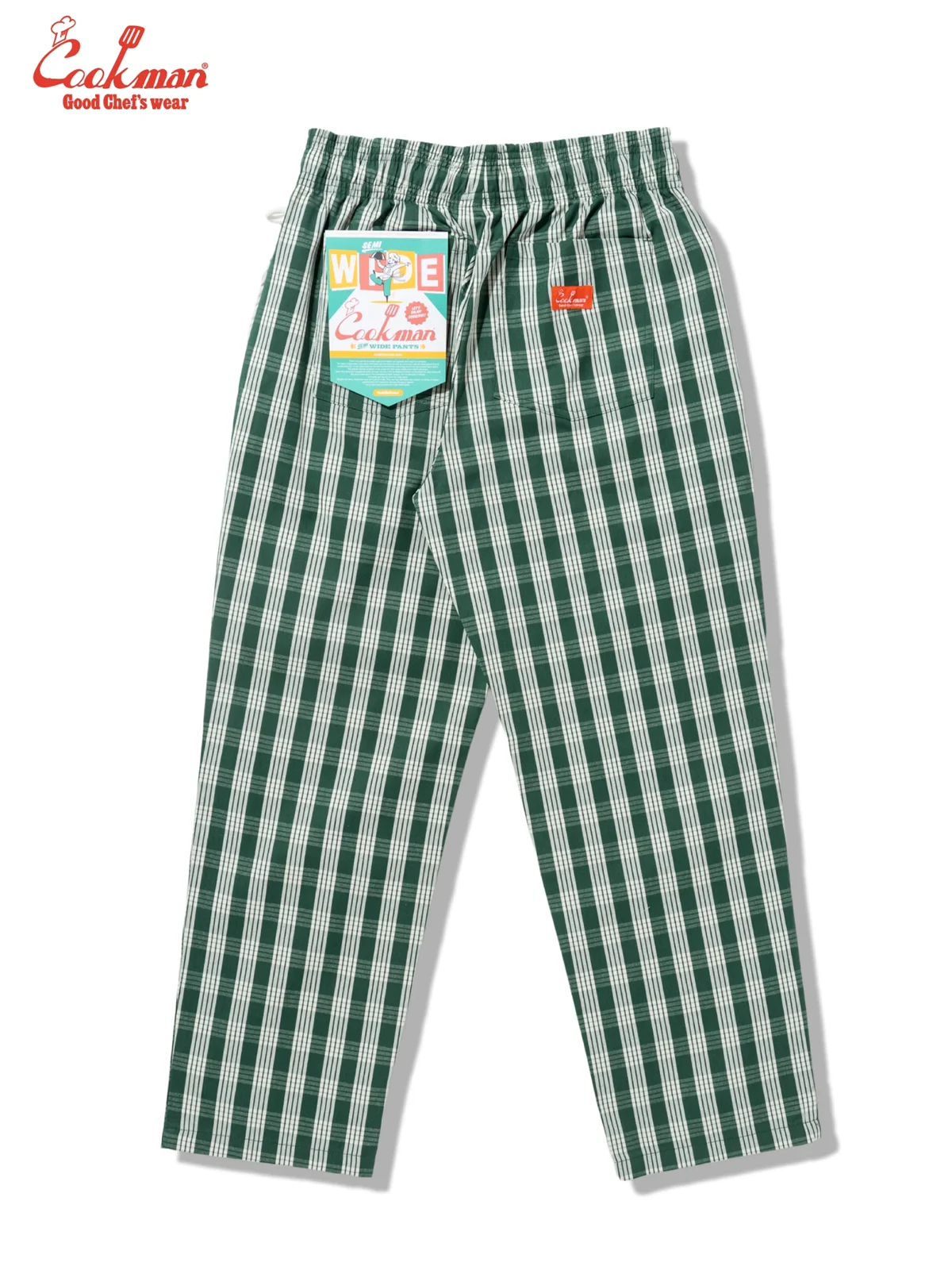 �����եѥ�� Chef Pants Semiwide PALAKA Check Green