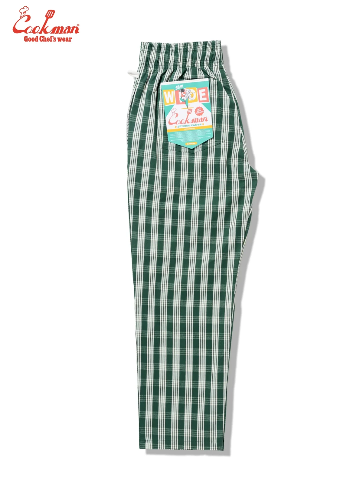 �����եѥ�� Chef Pants Semiwide PALAKA Check Green