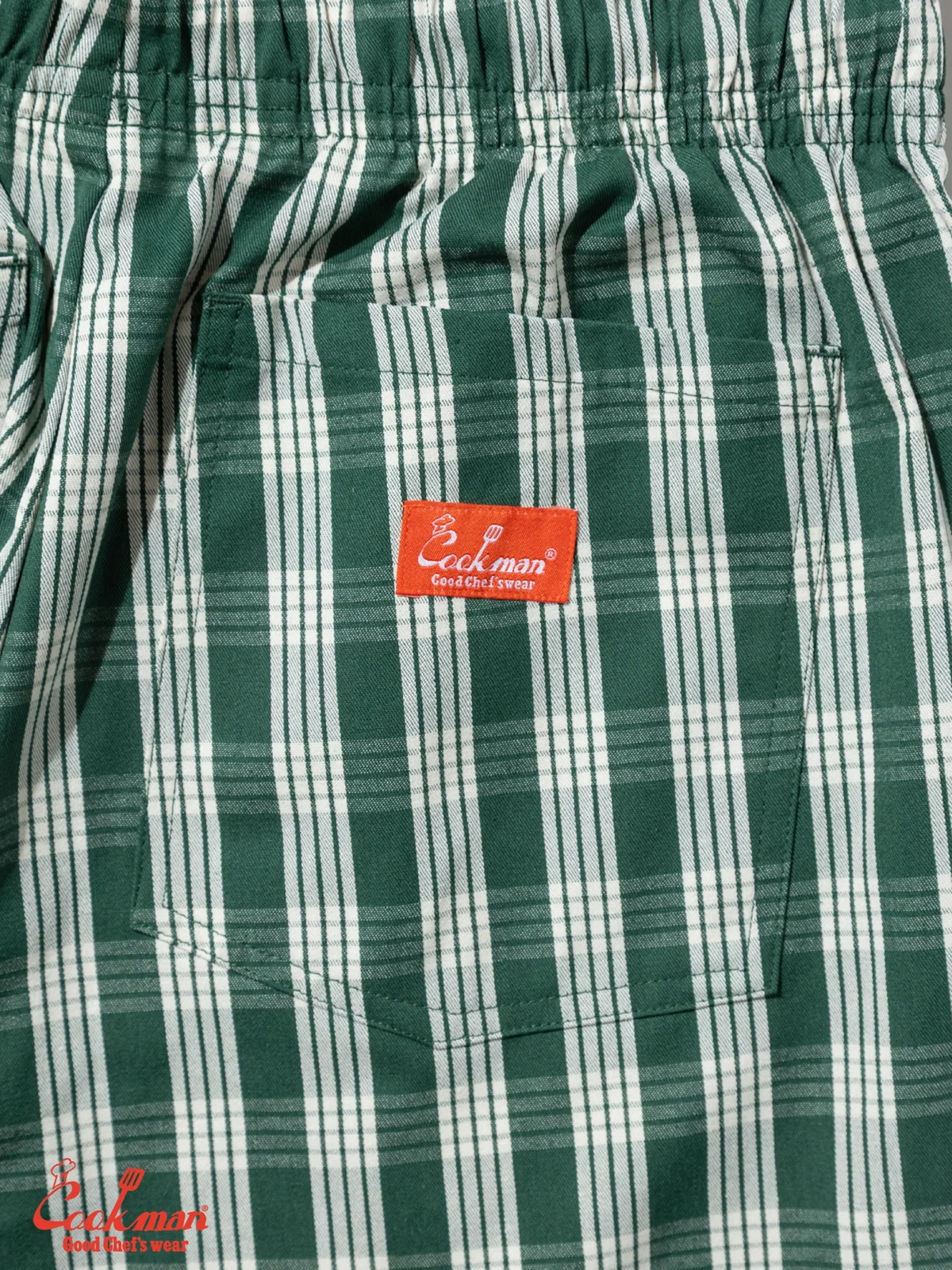 �����եѥ�� Chef Pants Semiwide PALAKA Check Green