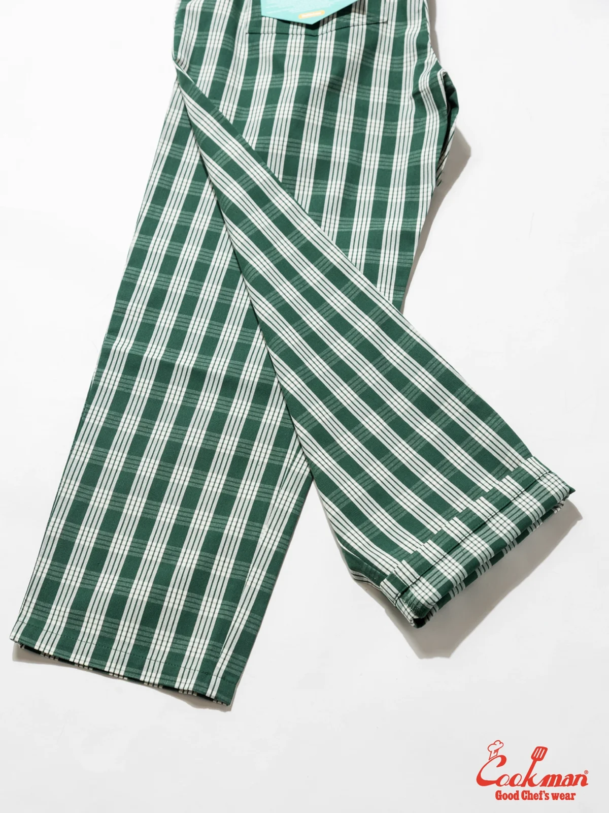 �����եѥ�� Chef Pants Semiwide PALAKA Check Green