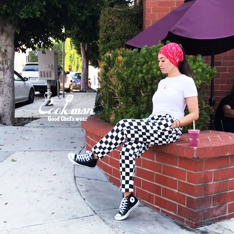 եѥ Chef Pants Checker Black