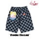 եѥ Chef Pants Short Checker Charcoal