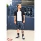 եѥ Chef Pants Short Checker Charcoal