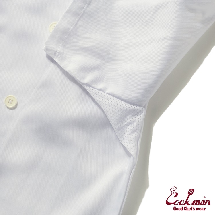 �����ե����� Chef Coat Short Sleeve Vented White (Women's)
