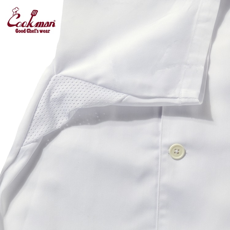 �����ե����� Chef Coat Short Sleeve Vented White (Women's)