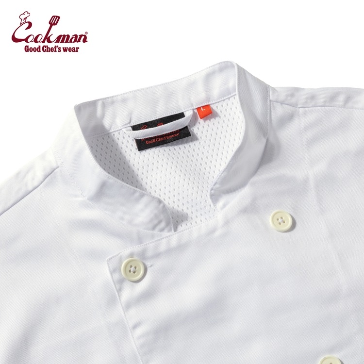 �����ե����� Chef Coat Short Sleeve Vented White (Women's)