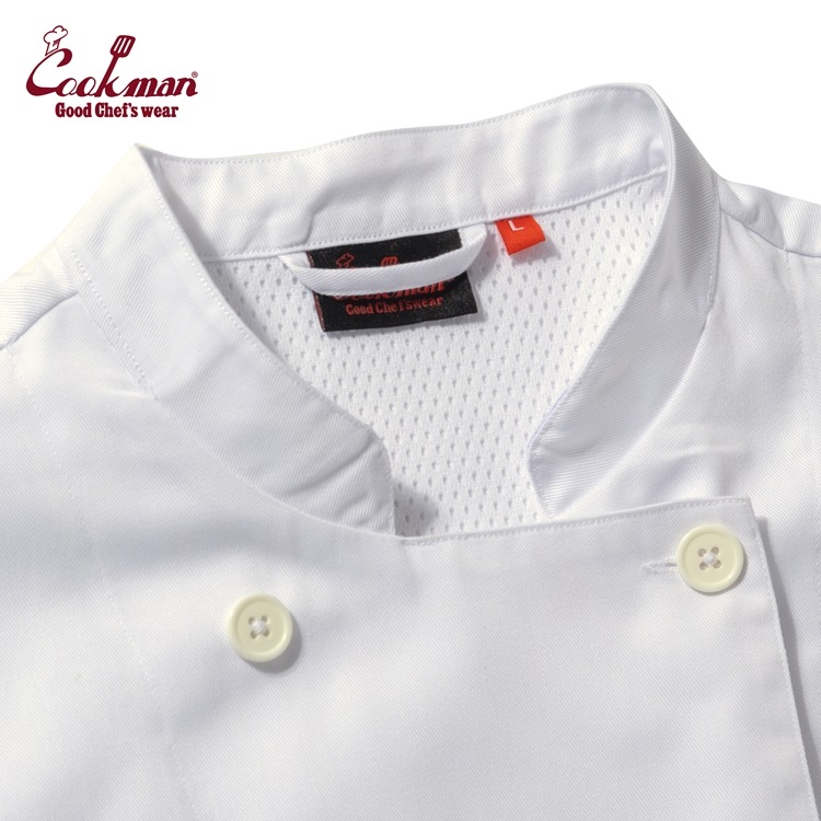 �����ե����� Chef Coat Short Sleeve Vented White (Women's)
