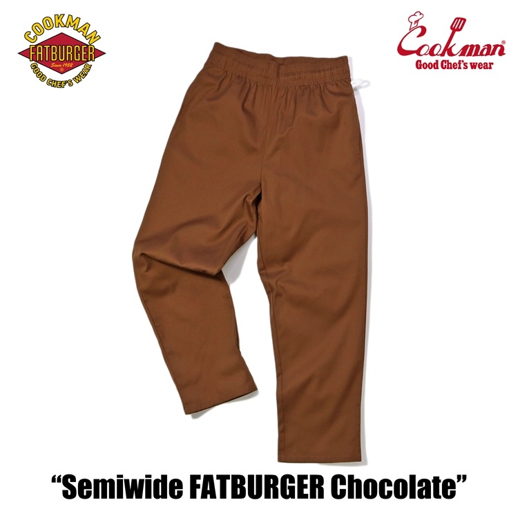 �����եѥ�� Chef Pants Semiwide FATBURGER Chocolate 
