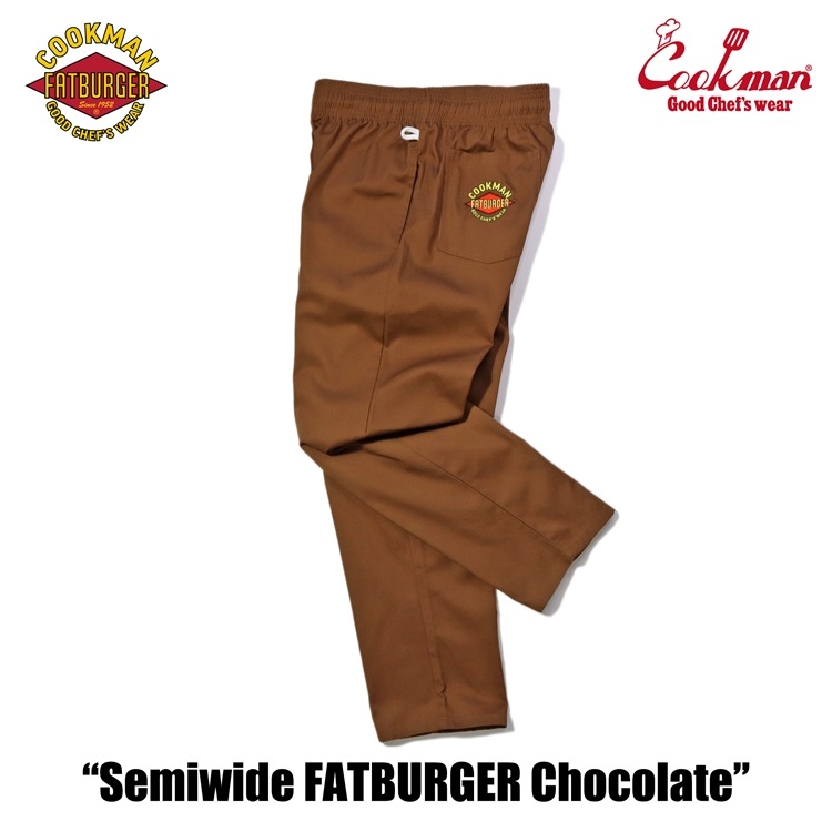 �����եѥ�� Chef Pants Semiwide FATBURGER Chocolate 