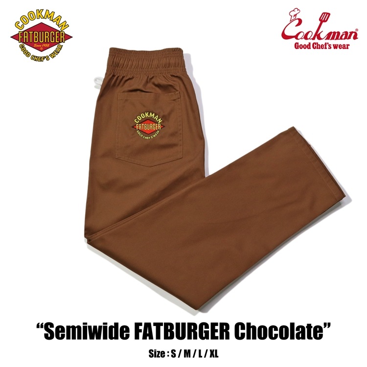 �����եѥ�� Chef Pants Semiwide FATBURGER Chocolate 