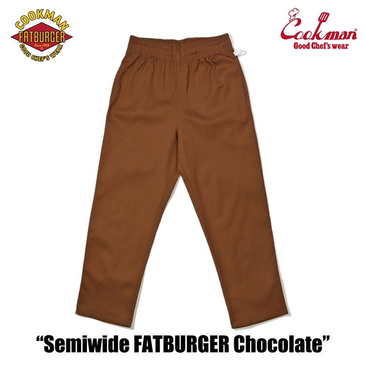 �����եѥ�� Chef Pants Semiwide FATBURGER Chocolate 