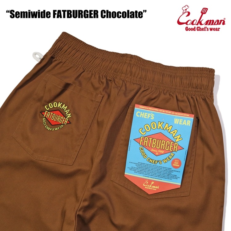 �����եѥ�� Chef Pants Semiwide FATBURGER Chocolate 