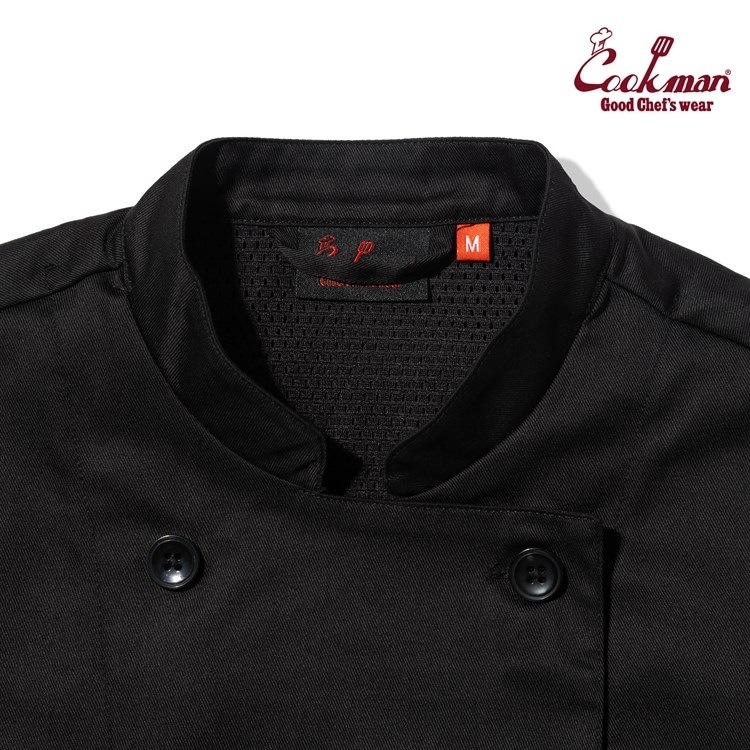 �����ե����� Chef Coat Short Sleeve Vented Black (Women's)
