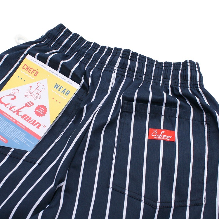 եѥ Chef Pants Short Stripe Navy