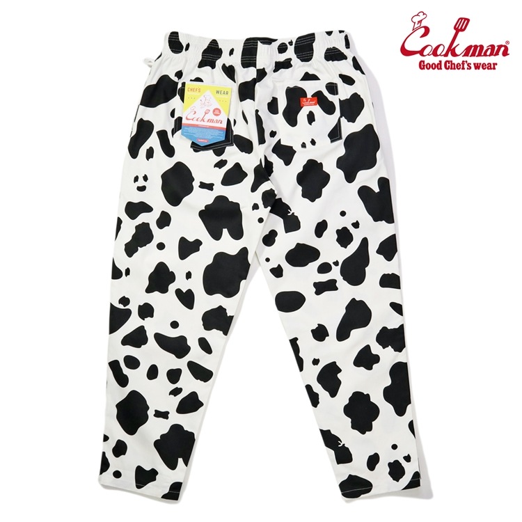 եѥ Chef Pants Cow White Plus Size