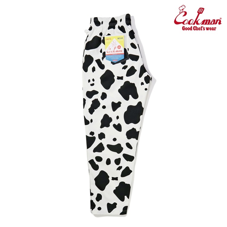 եѥ Chef Pants Cow White Plus Size