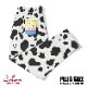 եѥ Chef Pants Cow White Plus Size