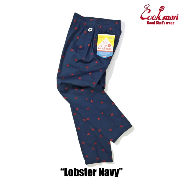 �����եѥ�� Chef Pants Embroidery Lobster Navy 