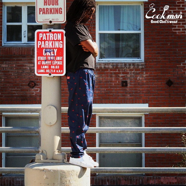 �����եѥ�� Chef Pants Embroidery Lobster Navy 