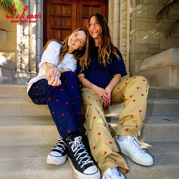 �����եѥ�� Chef Pants Embroidery Lobster Navy 