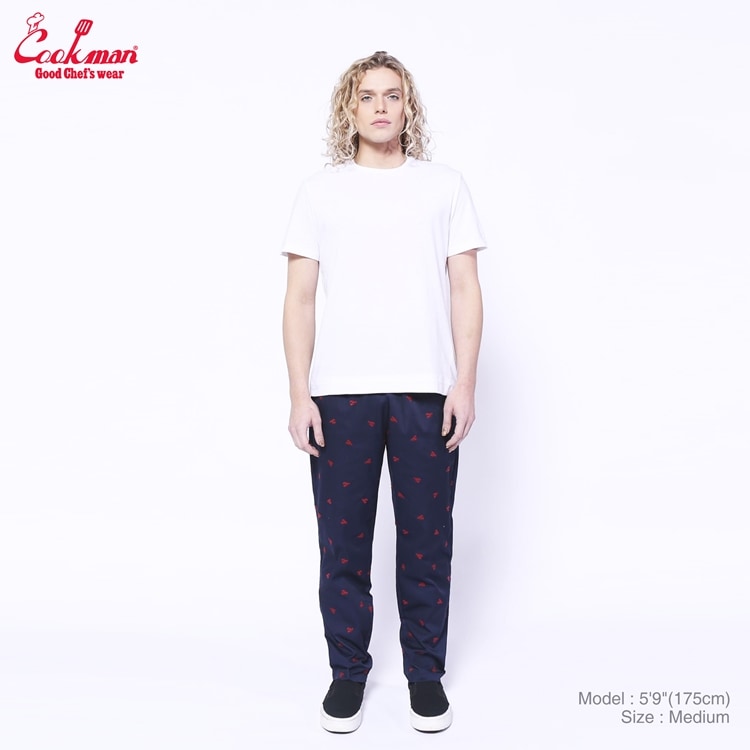 �����եѥ�� Chef Pants Embroidery Lobster Navy 