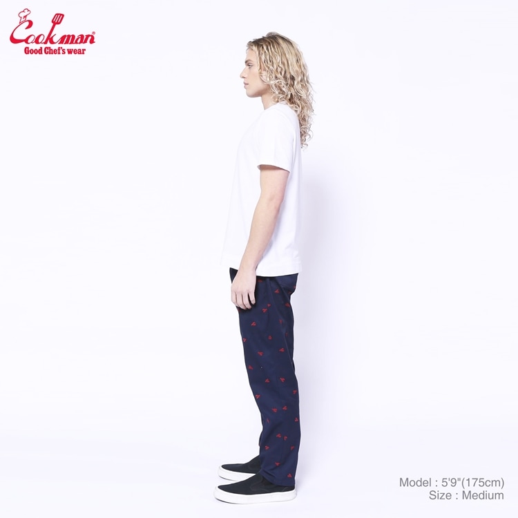 �����եѥ�� Chef Pants Embroidery Lobster Navy 