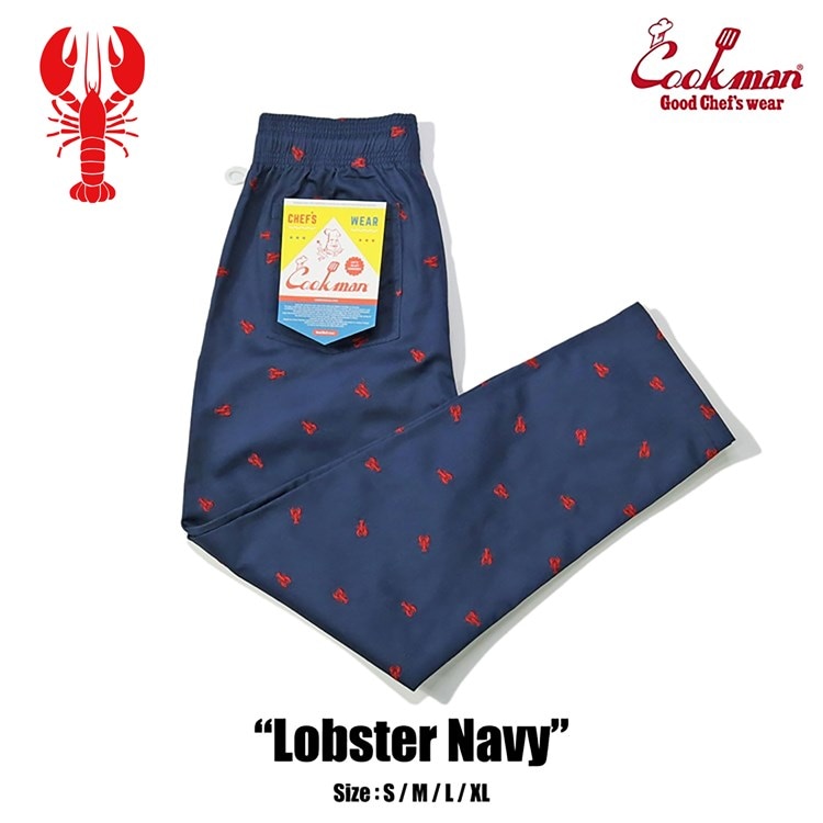 �����եѥ�� Chef Pants Embroidery Lobster Navy 