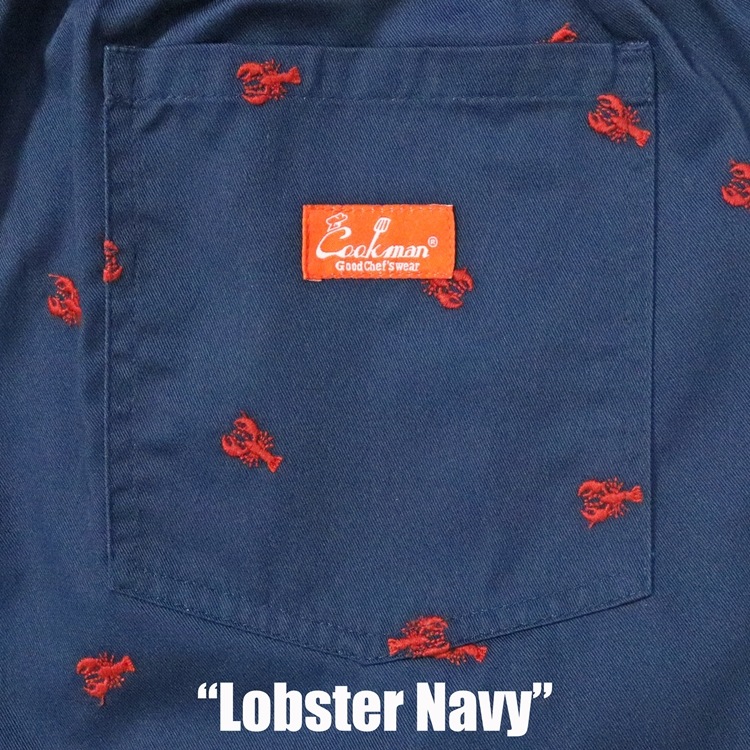 �����եѥ�� Chef Pants Embroidery Lobster Navy 